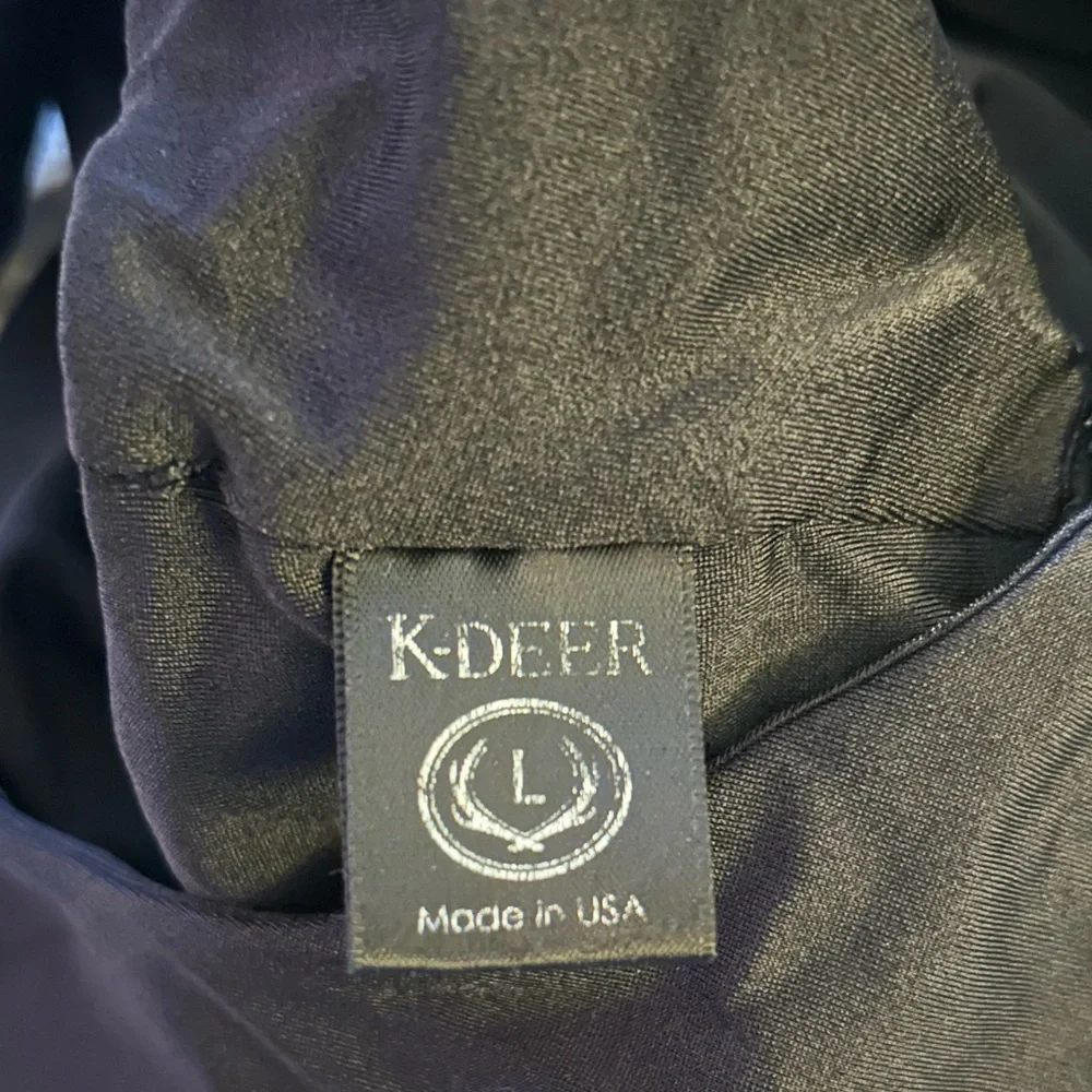 K-Deer Racer Back Tank Top with Built-in-Bra Black Size L Large - Picture 4 of 6